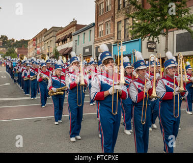 Morgantown High School marching band in Morgantown WV Stockfoto