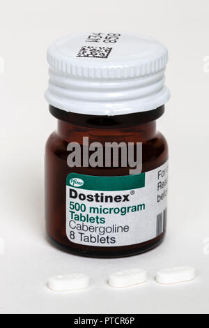 Dostinex, Cabergolin Medikamente Stockfoto