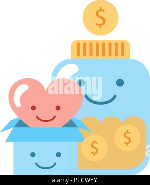 Nächstenliebe und Spende Stock Vektor