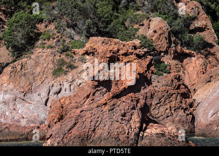 Corse, La Réserve de Scandola, patrimoine Mondial de Unesco, Parc naturel régional de Corse Stockfoto