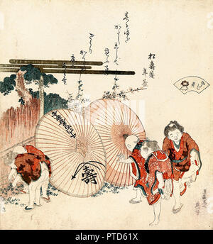 Katsushika Hokusai, Lost-Love Shell/Katashiga 1821 Farb Holzschnitt, Kunstgalerie von South Australia. Stockfoto