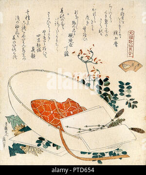 Katsushika Hokusai, Myriad Gräser Shell/Chigusagai 1821 Farb Holzschnitt, Kunstgalerie von South Australia. Stockfoto