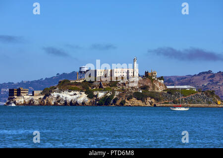 Die Insel Alcatraz und Gefängnis in San Francisco, Kalifornien, USA Stockfoto