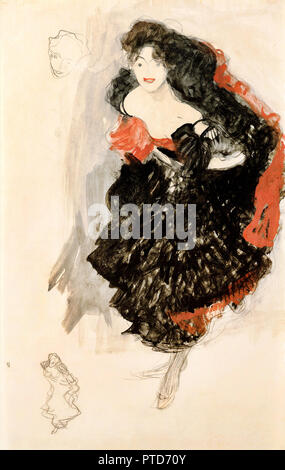 Gustav Klimt, Studie für Judith II, ca. 1908 Kohle auf Papier, Leopold Museum, Wien, Österreich. Stockfoto