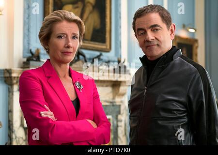 Original Film Titel: Johnny English schlägt wieder zu. Englischer Titel: Johnny English schlägt wieder zu. Jahr: 2018. Regie: David Kerr. Stars: Emma Thompson; Rowan Atkinson. Credit: Studio Canal/Working Title Films/Universal Pictures/Album Stockfoto