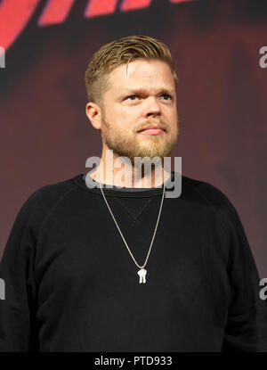 Elden Henson nimmt die Marvel DAREDEVIL Panel während der New York Comic Con bei Hulu Theater im Madison Square Garden (Foto von Lew Radin/Pacific Press) Stockfoto