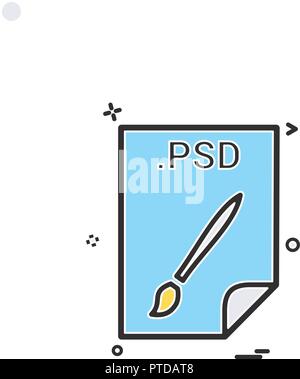 PSD-Dateien herunterladen Datei format Symbol vektor design Stock Vektor