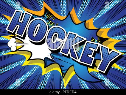 Hockey-Vector illustrierte Comic Stil Ausdruck. Stock Vektor