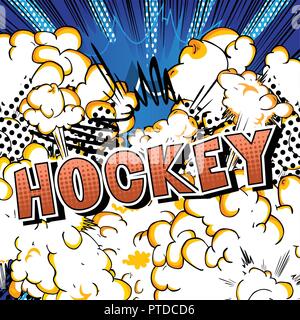 Hockey-Vector illustrierte Comic Stil Ausdruck. Stock Vektor