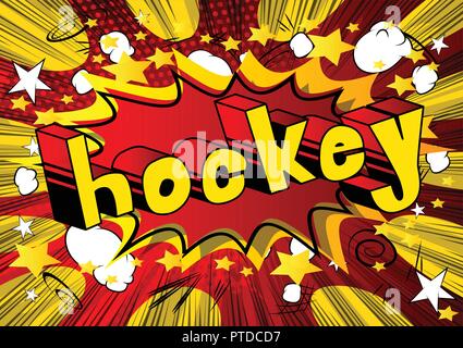 Hockey-Vector illustrierte Comic Stil Ausdruck. Stock Vektor