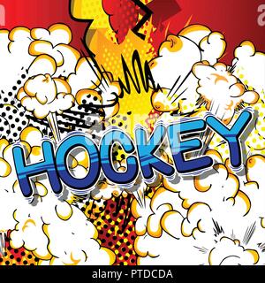 Hockey-Vector illustrierte Comic Stil Ausdruck. Stock Vektor