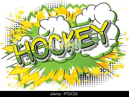 Hockey-Vector illustrierte Comic Stil Ausdruck. Stock Vektor