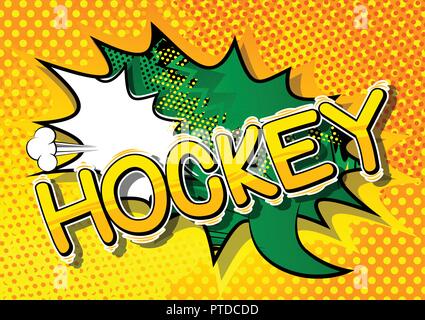 Hockey-Vector illustrierte Comic Stil Ausdruck. Stock Vektor