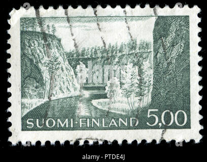 Poststempel Stempel aus Finnland in den Landschaften der Serie 1974 ausgestellt Stockfoto