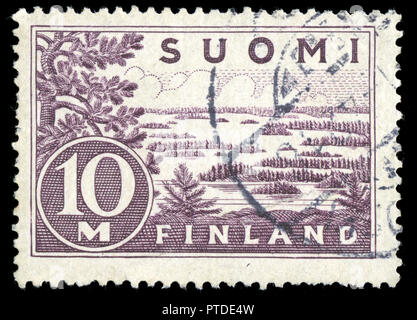 Poststempel Stempel aus Finnland in den Landschaften der Serie 1932 ausgestellt Stockfoto