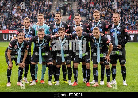 Philipp Huspek, Jg Siebenhandl, Anastasios Avlonitis, Dario Maresic, Markus Lackner, Lukas Spendlhofer, Stefan, Peter Hierlander Zulj, Otar Kiteishvili, Fabian Koch, Sandi Lovric, Team (Sturm Graz) während der Österreichischen "Tipico Bundesliga" Match zwischen Sturm Graz 1-2 Red Bull Salzburg bei Merkur Arena am 07. Oktober 2018 in Graz, Österreich. (Foto von Maurizio Borsari/LBA) Stockfoto