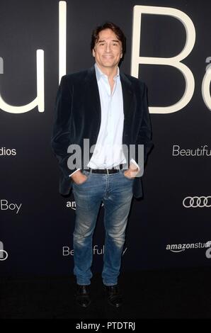 Los Angeles, CA, USA. 8. Oktober, 2018. Vincent Spano in der Ankunftshalle für schöne junge Premiere, Samuel Goldwyn Theater, Los Angeles, CA Oktober 8, 2018. Credit: Priscilla Grant/Everett Collection/Alamy leben Nachrichten Stockfoto