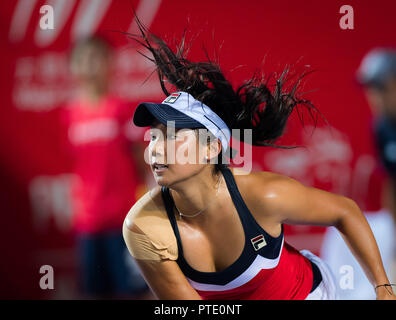 Oktober 9, 2018 - Priscilla Hon von Australien in Aktion bei ihrem Auftaktspiel bei der AUFSICHTSRECHTLICHEN 2018 Hong Kong Tennis Open WTA International Tennis Turnier Quelle: AFP 7/ZUMA Draht/Alamy leben Nachrichten Stockfoto