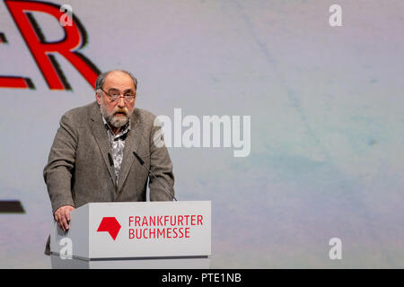 Frankfurt am Main, Deutschland. 9. Oktober, 2018. Aka Morchiladze bei der Eröffnung der 70. Frankfurter Buchmesse Buchmesse Frankfurt 2018 Credit: Markus Wissmann/Alamy leben Nachrichten Stockfoto