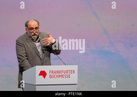 Frankfurt am Main, Deutschland. 9. Oktober, 2018. Aka Morchiladze bei der Eröffnung der 70. Frankfurter Buchmesse Buchmesse Frankfurt 2018 Credit: Markus Wissmann/Alamy leben Nachrichten Stockfoto