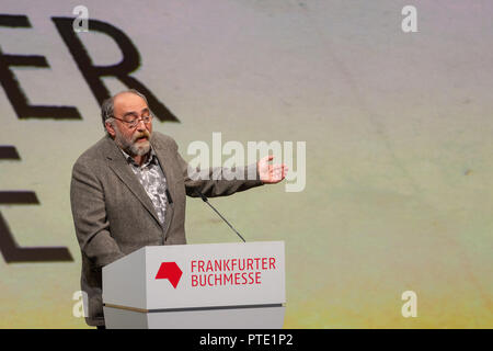 Frankfurt am Main, Deutschland. 9. Oktober, 2018. Aka Morchiladze bei der Eröffnung der 70. Frankfurter Buchmesse Buchmesse Frankfurt 2018 Credit: Markus Wissmann/Alamy leben Nachrichten Stockfoto