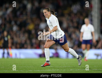 Das Craven Cottage, London, UK. 9. Okt., 2018. Internationaler Fußball Frauen freundlich, England und Australien; Fran Kirby von England Credit: Aktion plus Sport/Alamy leben Nachrichten Stockfoto