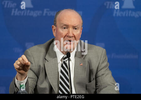 Washington, DC, USA. 9. Okt., 2018. ANDY MCCARTHY, Contributing Editor, National Review und ehemalige stellvertretende US-Staatsanwalt für den südlichen Bezirk von New York, bei der Heritage Foundation in Washington, DC am 9. September 2018. Quelle: Michael Brochstein/ZUMA Draht/Alamy leben Nachrichten Stockfoto