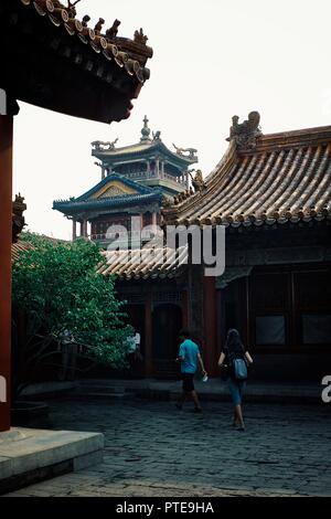 Peking/China, 15. MAI 2010: einzigartige historische Gebäude innerhalb der Verbotenen Stadt Mauern Stockfoto