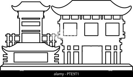 Chinesischen Portale isolierte Symbol Vektor illustration Design Stock Vektor
