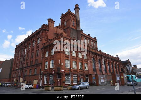 Cains Brauerei, Stanhope St, Liverpool L8 5XJ. Es war eine Brauerei, gegründet 1858 von Robert Kain. Die Firma fusionierte mit Peter Walker & Sohn 1921 Stockfoto