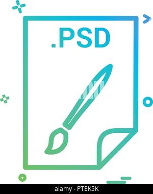 PSD-Dateien herunterladen Datei format Symbol vektor design Stock Vektor