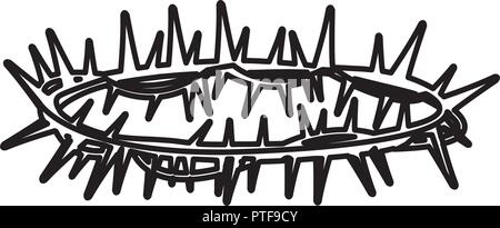 Christus Dornen Krone Stock Vektor