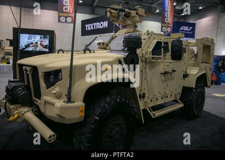 Hunderte von Anbietern, die ihre Produkte präsentieren während der Verband der US-Armee globale Kraft Symposium 2018 in Huntsville, Alabama, Jan. 26, 2018. Stockfoto