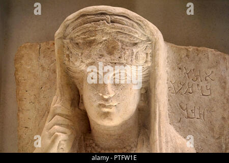 PARIS, Frankreich, 7. Oktober 2018 -- museum Palmyra statue Sammlung ist aus Syrien Stockfoto