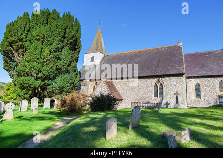 Den Erzengel Michael Kirche, Litlington, East Sussex, England, selektiven Fokus Stockfoto