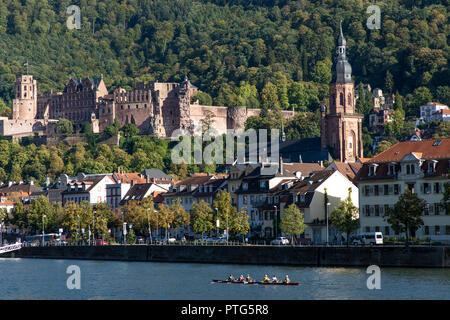 Das Heidelberger Schloss, Altstadt, Neckar, Deutschland Stockfoto