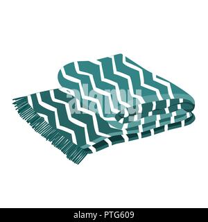 Warme Blau und Weiß Plaid mit trendigen Zig Zag Ornament. Weißer Hintergrund. Vector Illustration Stock Vektor