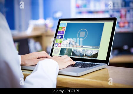 Das zusammengesetzte Bild von zusammengesetzten Bild von verschiedenen Video- und Computer Icons Stockfoto