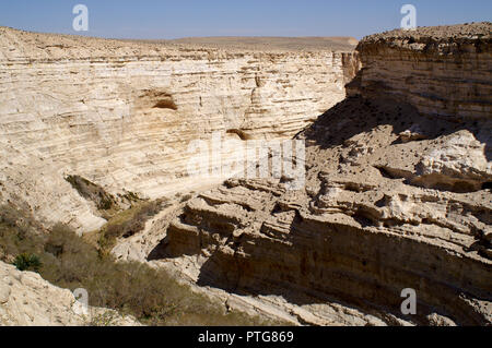 Israel Wüste Felsen Schlucht Tal Stockfoto