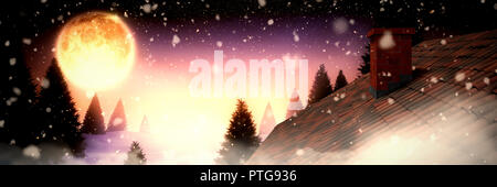 Zusammengesetztes Bild der Schnee fällt Stockfoto