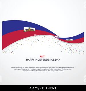 Haiti Happy Independence day Hintergrund Stock Vektor