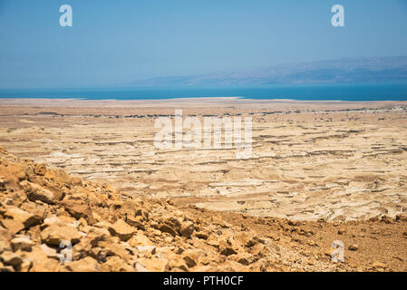 Ansicht von oben von Masada Stockfoto