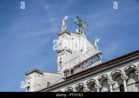 Äußere des St Martin's Cathedral (Duomo di San Martino) Lucca, Toskana, Italien Stockfoto