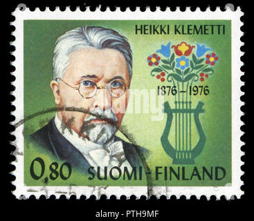 Poststempel Stempel aus Finnland, in der 100. Geburtstag von Heikki Klemetti Serie 1976 Stockfoto