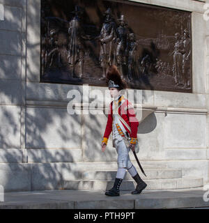 Reenactment der britischen Besetzung des Boston Common im Jahr 1768 Stockfoto