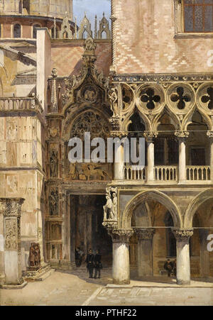 Brandeis Antonietta - Porta della Carta Dogenpalast Venedig 1. Stockfoto