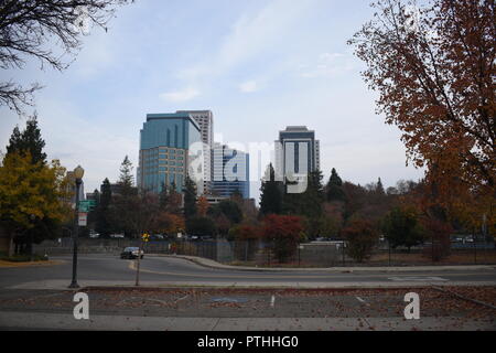 Sacramento Skyline aus der Ferne. Stockfoto