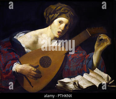 Lautenisten Player 1627 von Hendrick Terbrugghen 1588 - 1629 Niederlande Die Niederlande Stockfoto