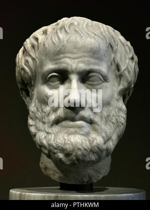 Philosophen Aristoteles portrait Kopf Kultur römische dating 1. - 2. Jh. N. Chr., nach dem Griechischen. Original des 4. Jh. V. CHR. Griechenland Stockfoto