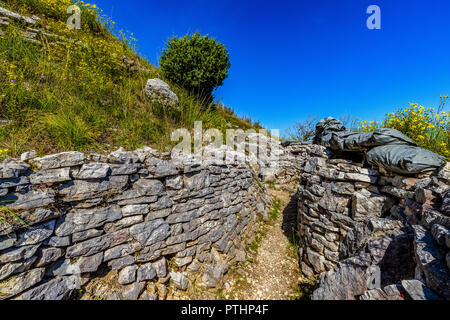 Italien Venetien Monte Grappa - Monte Palon Graben der Erste Weltkrieg Stockfoto